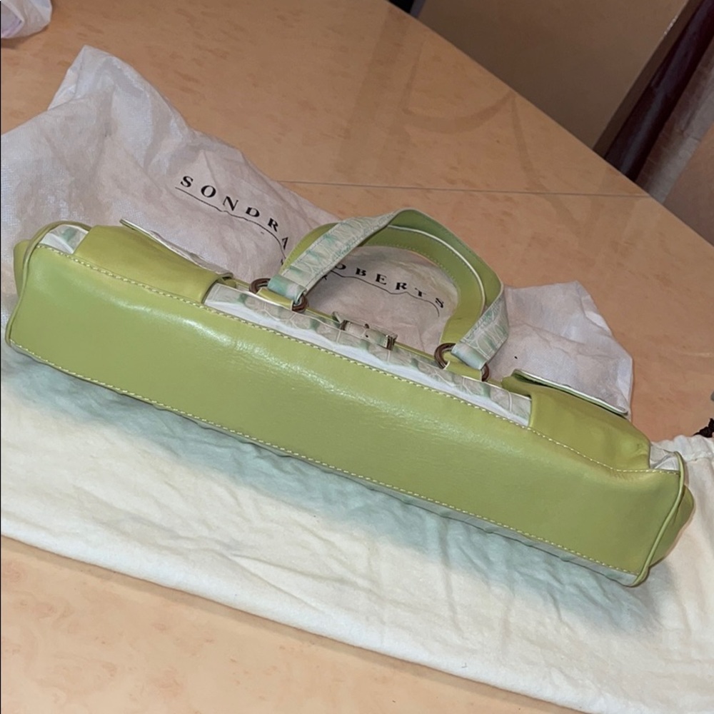 Sondra Roberts Faux Croc 🐊 Shoulder Bag Purse 💚 - Picture 7 of 14